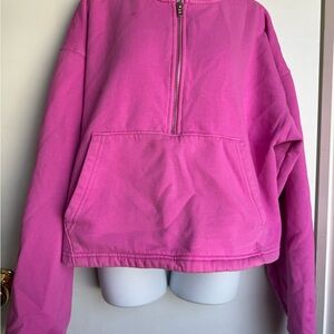 PINK Victoria's Secret Fuchsia Half-Zip Jacket